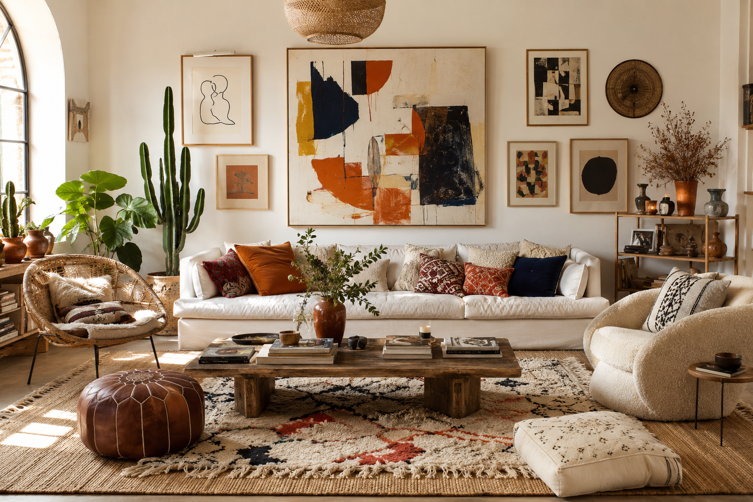 Déco bohème et art abstrait : l’association tendance du moment