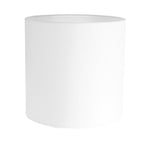 Lampadaire en métal brossé abat-jour blanc cylindre – H160 cm