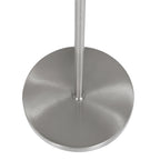 Lampadaire en métal brossé abat-jour blanc cylindre – H160 cm