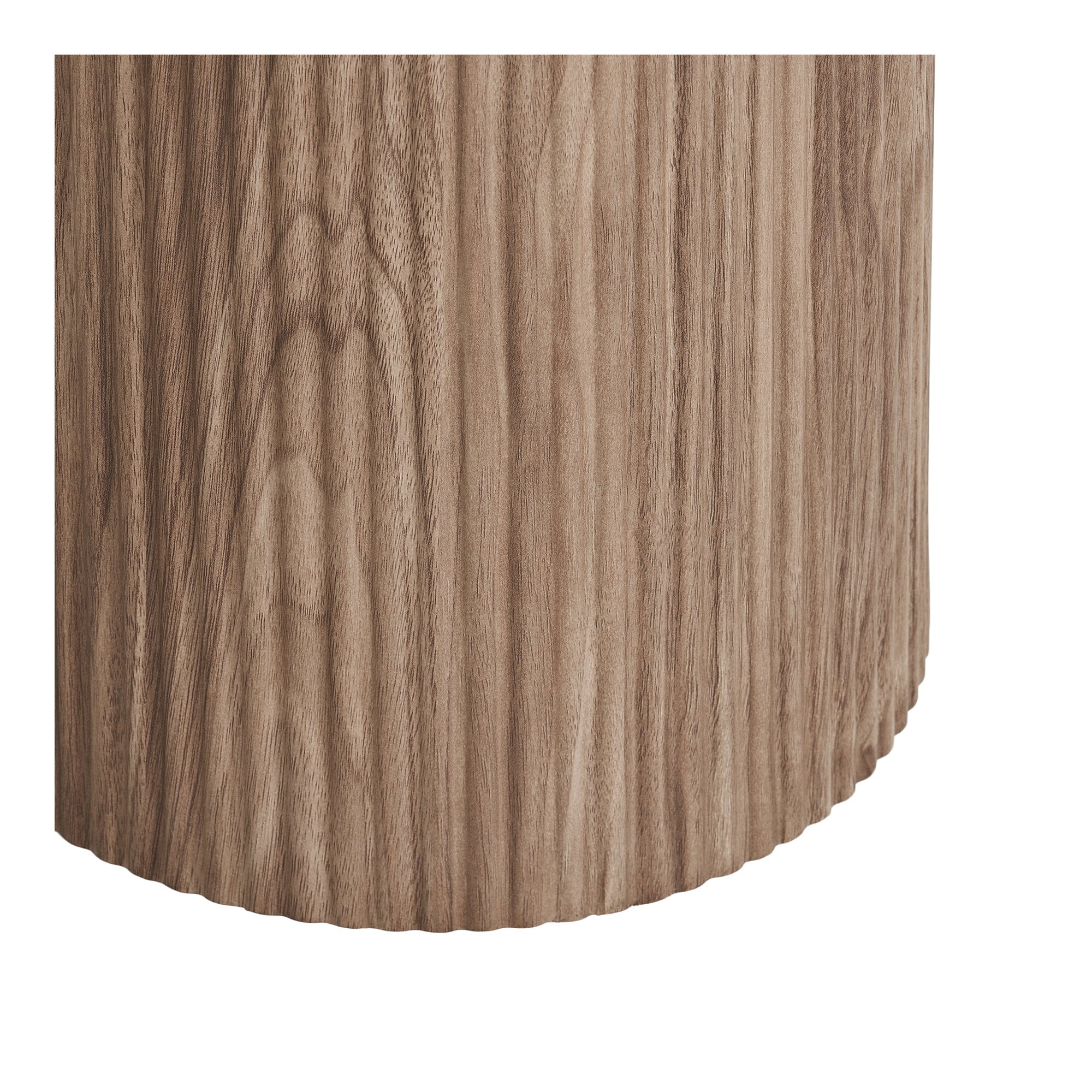 Table d’appoint ronde céramique blanche et bois naturel – Ø45 cm