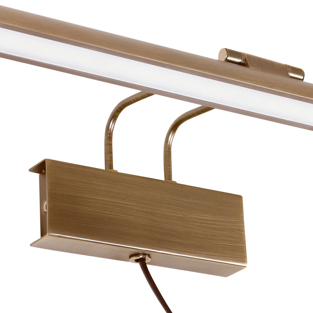 Applique murale dorée LED orientable en métal brossé – 60 cm