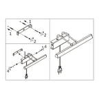 Applique murale dorée LED orientable en métal brossé – 60 cm