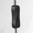Applique murale en métal noir bras articulé et détails dorés – H20 cm
