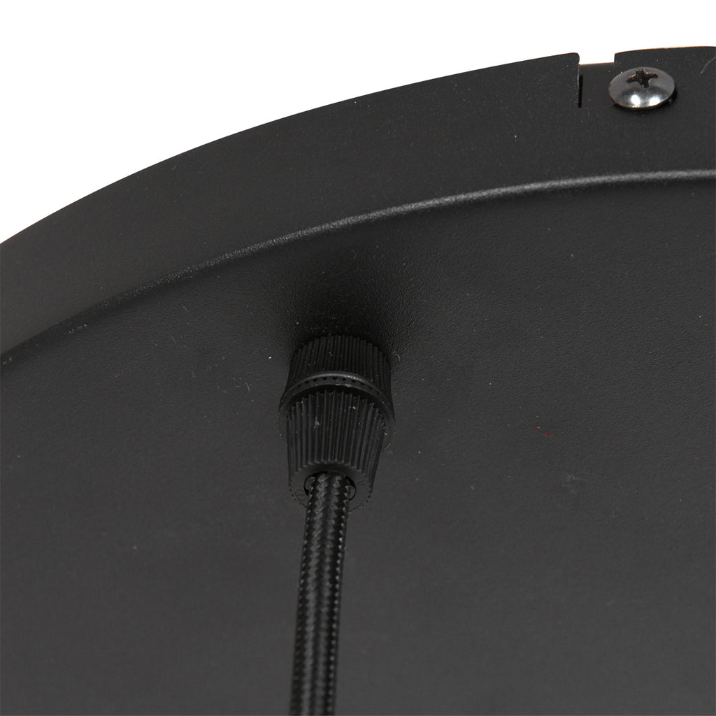 Suspension en verre fumé noir sphérique à 3 globes – Ø35 cm