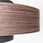Suspension en bois chêne et intérieur doré double abat-jour – Ø50 cm