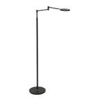 Lampadaire métal noir à bras articulé rechargeable et dimmable – H140 cm