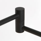 Lampadaire métal noir à bras articulé rechargeable et dimmable – H140 cm