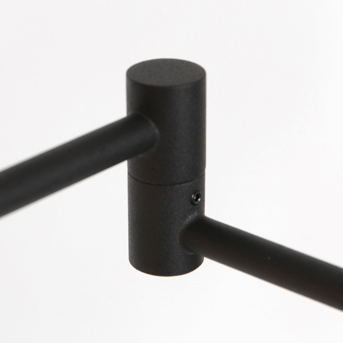Lampadaire métal noir à bras articulé rechargeable et dimmable – H140 cm
