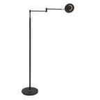 Lampadaire métal noir à bras articulé rechargeable et dimmable – H140 cm