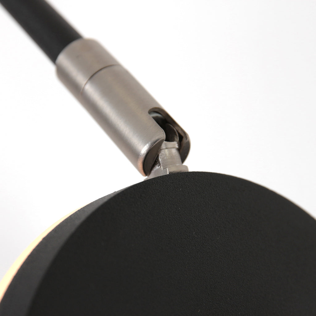 Lampadaire métal noir à bras articulé rechargeable et dimmable – H140 cm