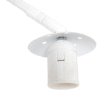 Lampadaire arc blanc fibres naturelles salon – Ø50 cm