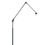 Lampadaire rotin naturel à structure articulée noire – Ø40 cm