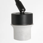 Lampadaire rotin naturel à structure articulée noire – Ø40 cm