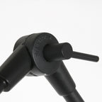 Lampadaire rotin naturel à structure articulée noire – Ø40 cm