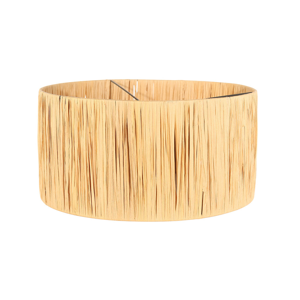 Lampadaire rotin naturel à structure articulée noire – Ø40 cm