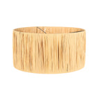 Lampadaire rotin naturel à structure articulée noire – Ø40 cm