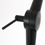 Lampadaire rotin naturel à structure articulée noire – Ø40 cm