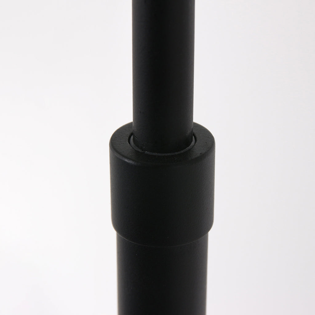 Lampadaire rotin naturel à structure articulée noire – Ø40 cm