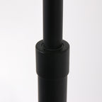 Lampadaire rotin naturel à structure articulée noire – Ø40 cm