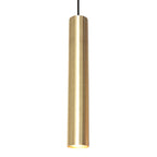 Suspension multiple en verre ambré et laiton à 9 ampoules – 150x55 cm