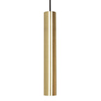 Suspension multiple en verre ambré et laiton à 9 ampoules – 150x55 cm