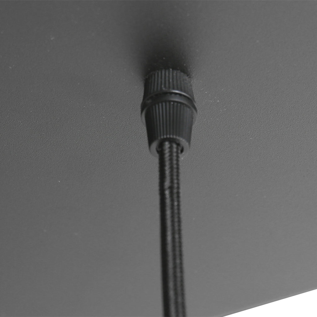 Suspension multiple en verre ambré et laiton à 9 ampoules – 150x55 cm