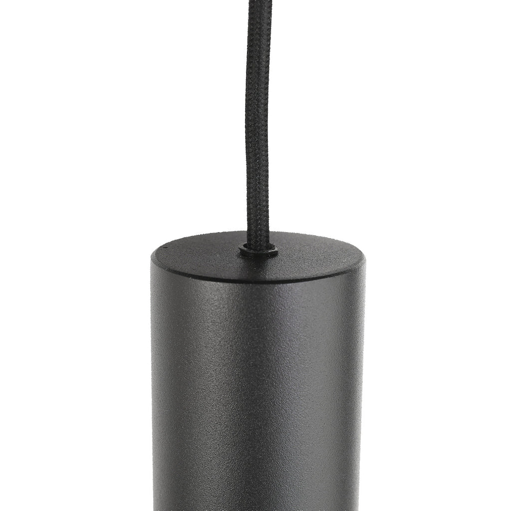 Suspension multiple noire en verre fumé à sphères ajourées – Ø60 cm