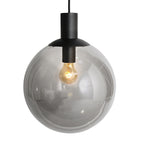 Suspension multiple noire en verre fumé à sphères ajourées – Ø60 cm