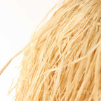 Suspension en fibres naturelles beige finition frangée – Ø53 cm
