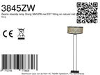 Lampadaire bambou noir moderne pour salon – Ø50 cm