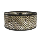 Lampadaire bambou noir moderne pour salon – Ø50 cm