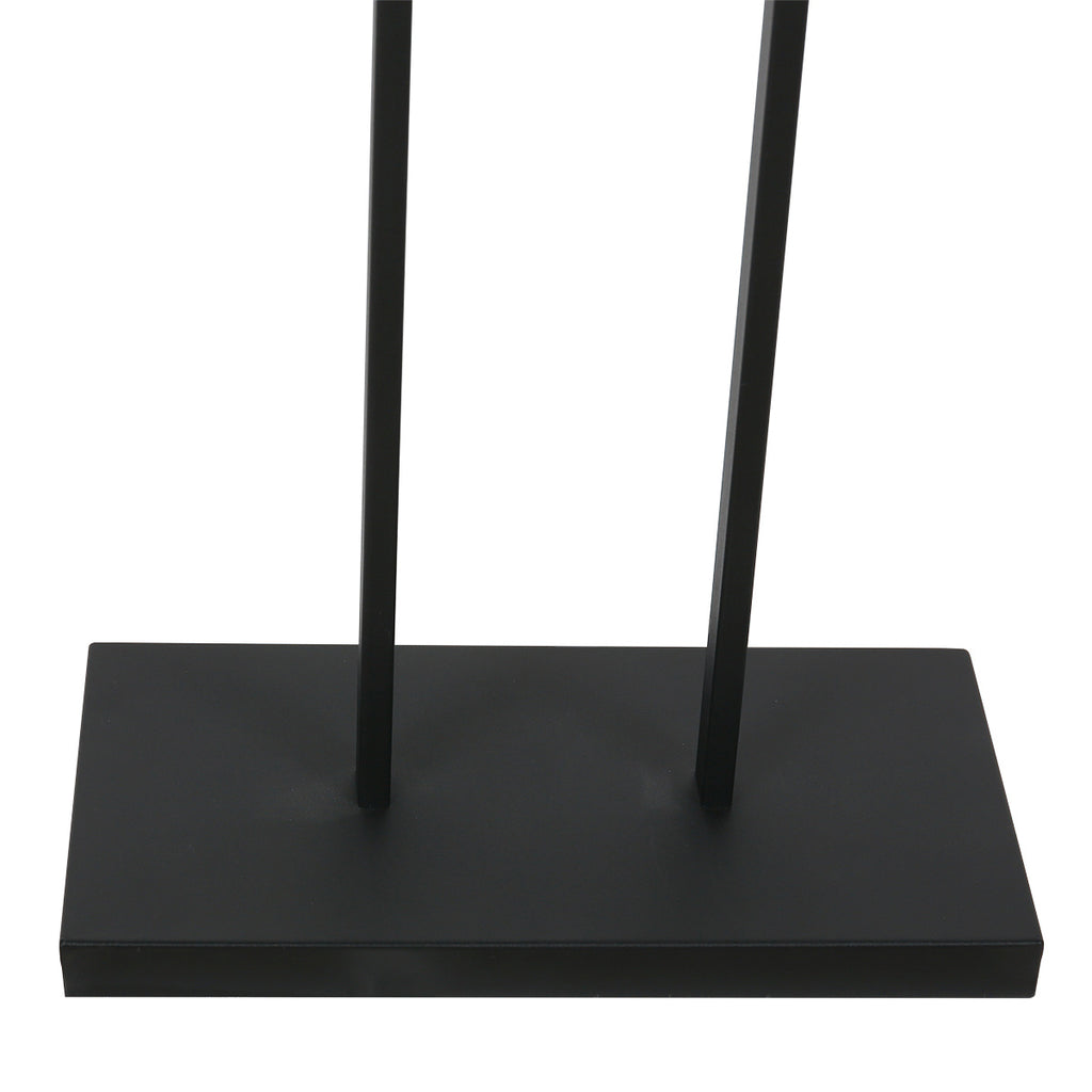 Lampadaire bambou noir moderne pour salon – Ø50 cm
