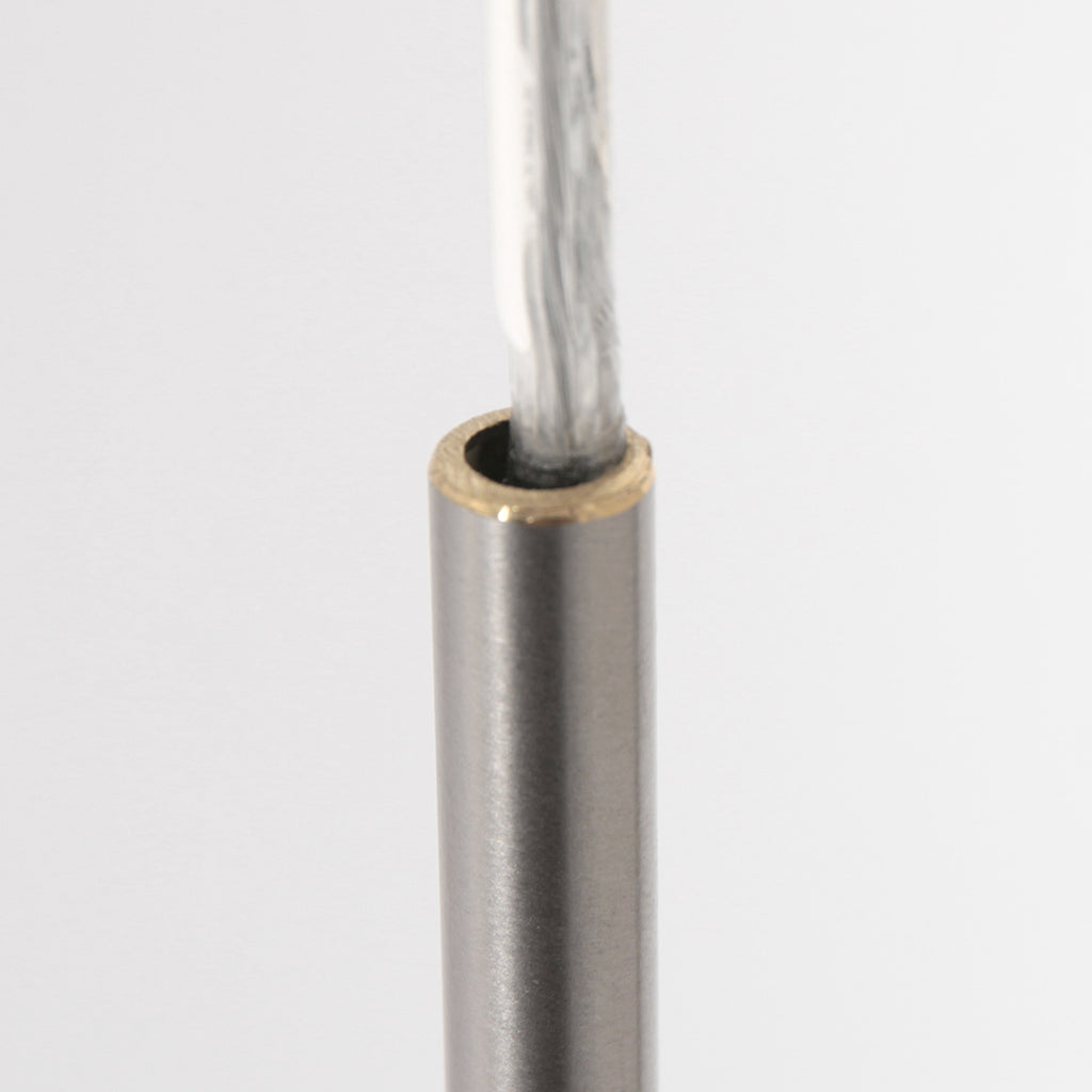 Suspension tambour tissu noir intérieur doré en métal brossé – Ø50 cm