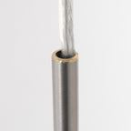 Suspension tambour tissu noir intérieur doré en métal brossé – Ø50 cm