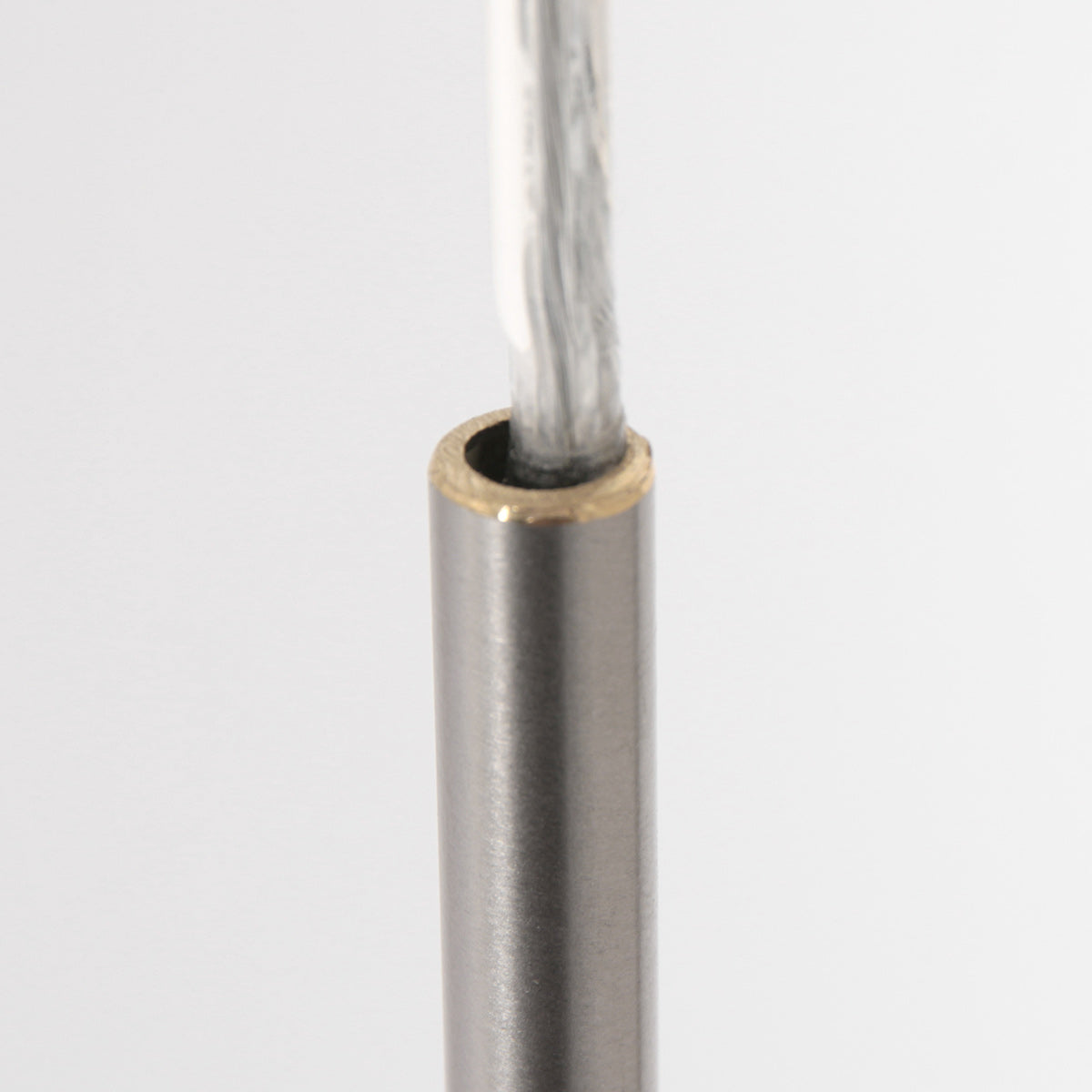 Suspension tambour tissu noir intérieur doré en métal brossé – Ø50 cm
