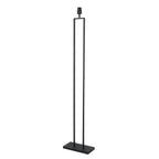 Lampadaire métal noir abat-jour tissu cylindrique noir doré – H160 cm