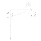 Applique murale en métal noir et bronze à bras articulé – 68 cm