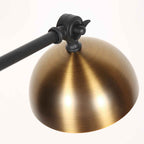 Applique murale en métal noir et bronze à bras articulé – 68 cm