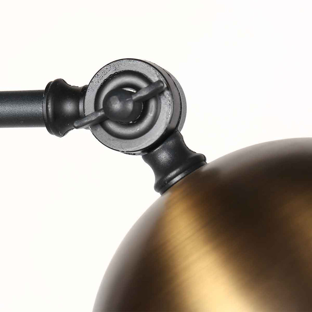 Applique murale en métal noir et bronze à bras articulé – 68 cm