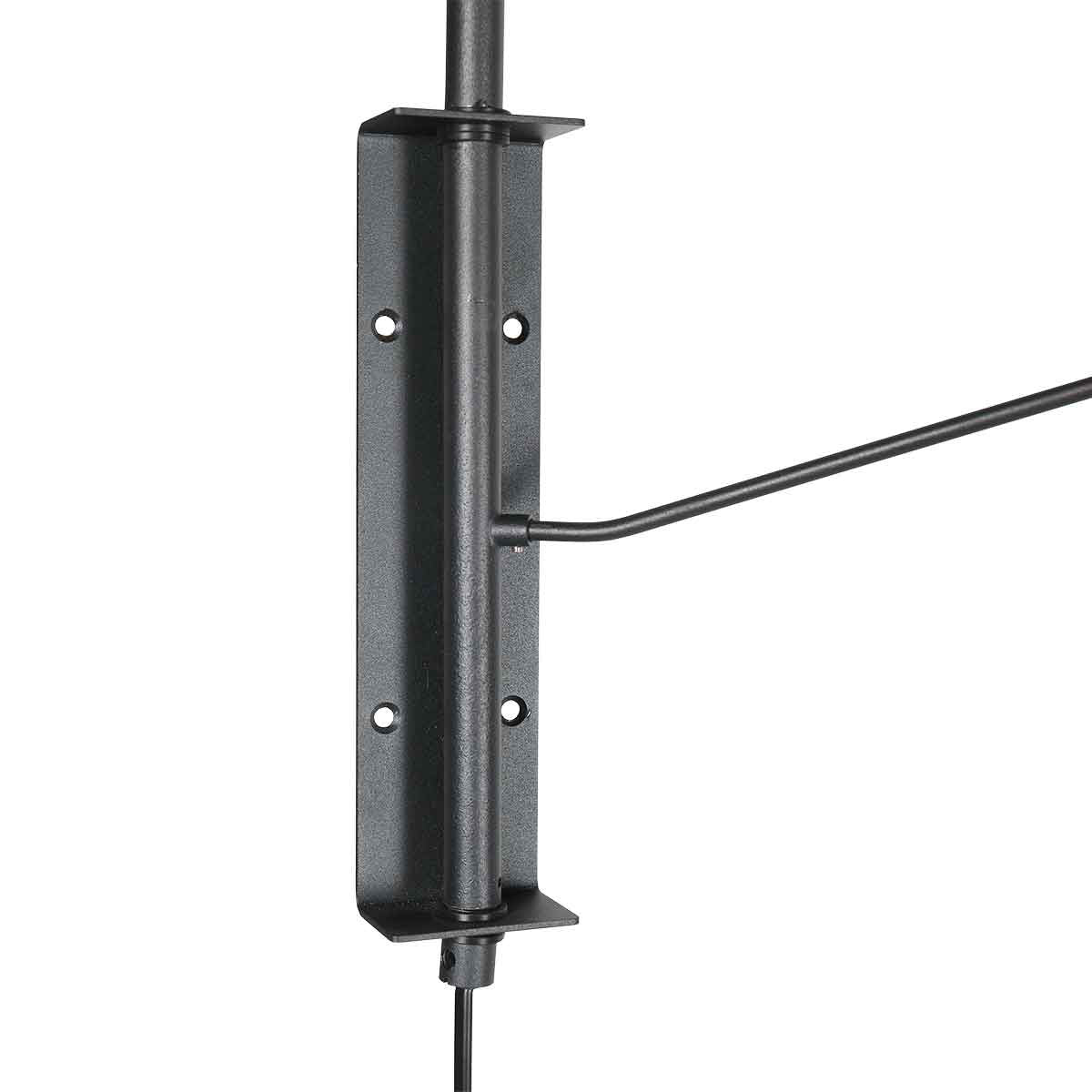 Applique murale en métal noir et bronze à bras articulé – 68 cm