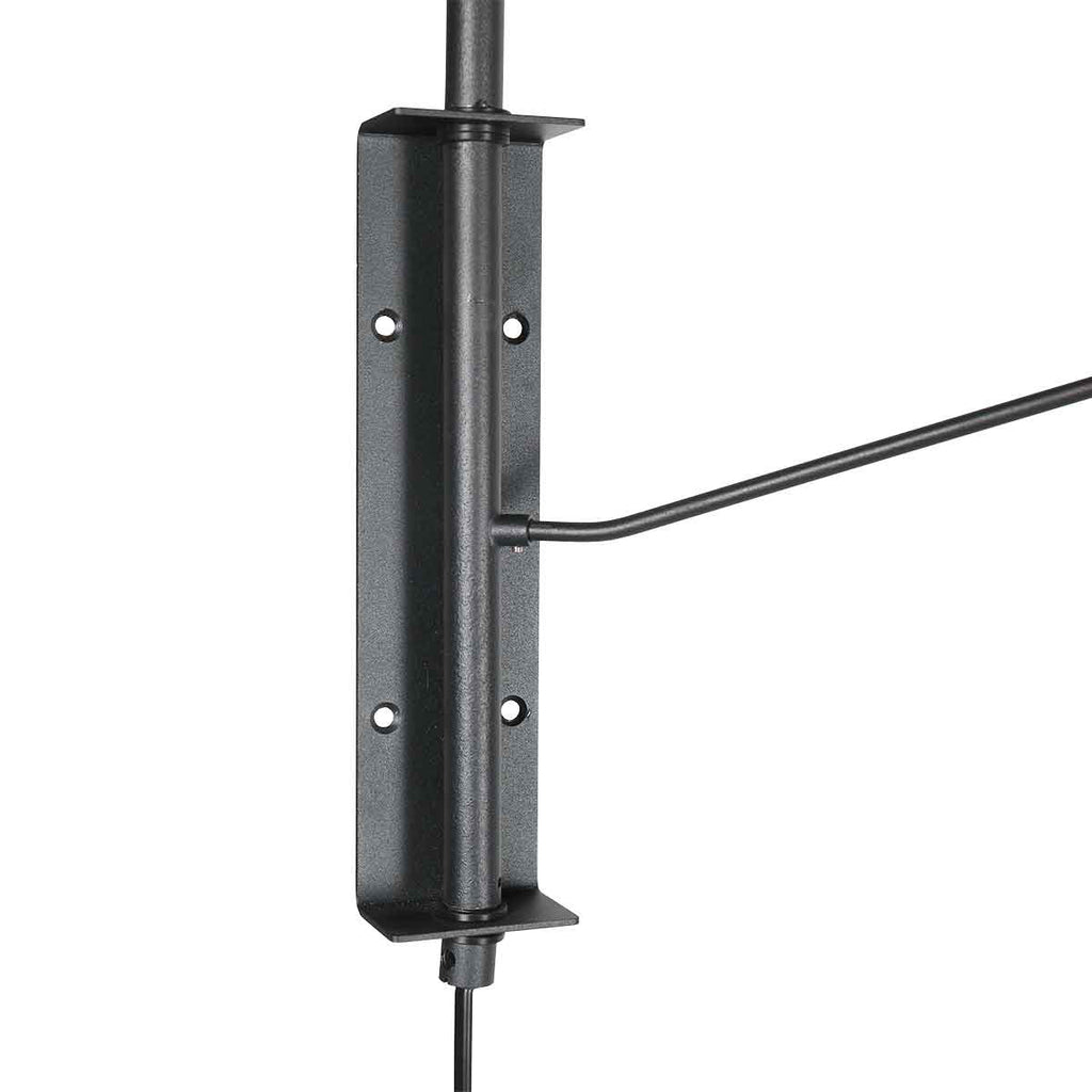 Applique murale en métal noir et bronze à bras articulé – 68 cm