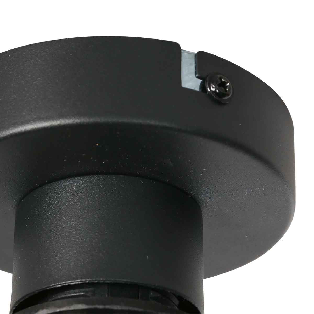 Plafonnier ajouré en bambou naturel avec base noire – Ø40 cm