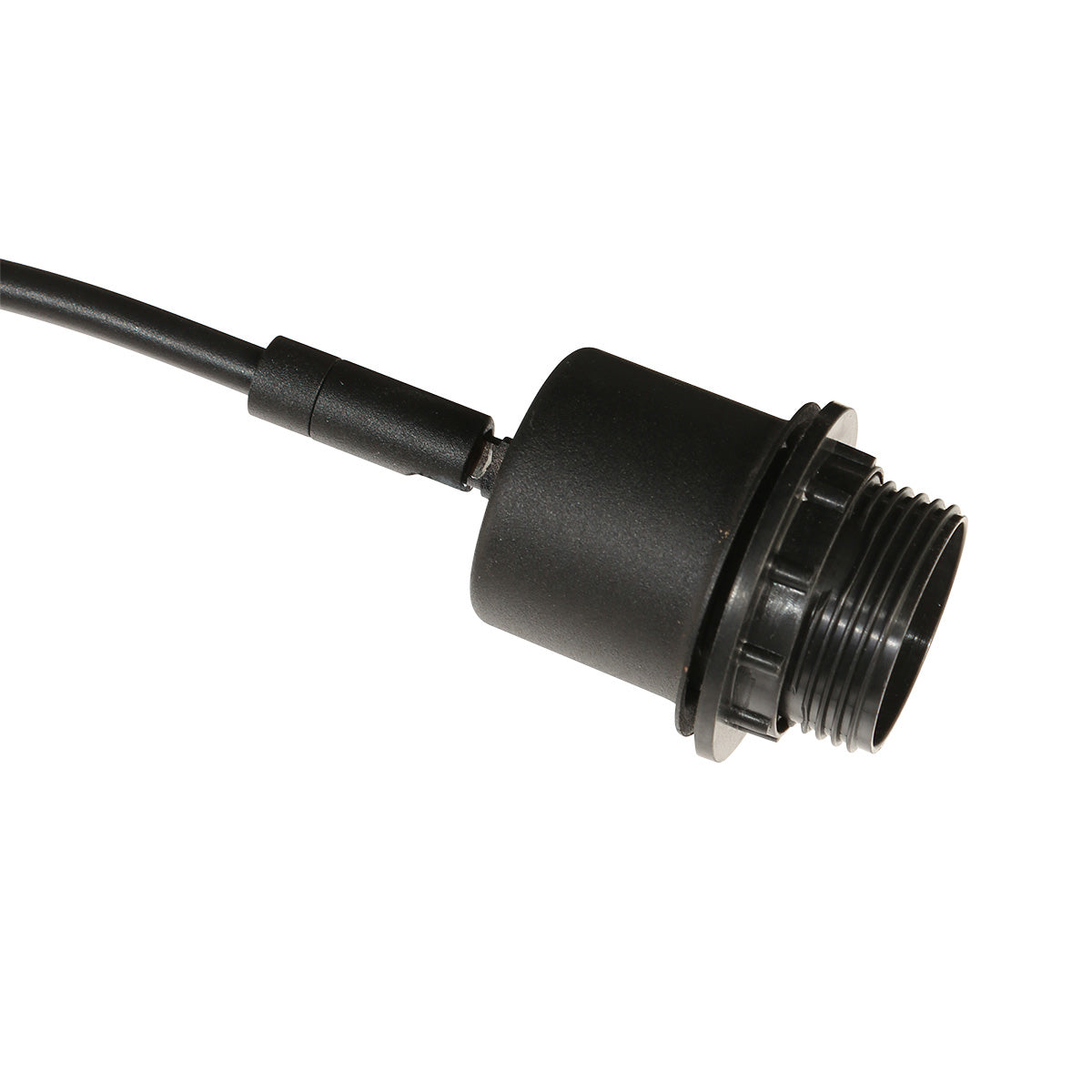 Lampadaire arqué en métal noir abat-jours bois clair – H200 cm