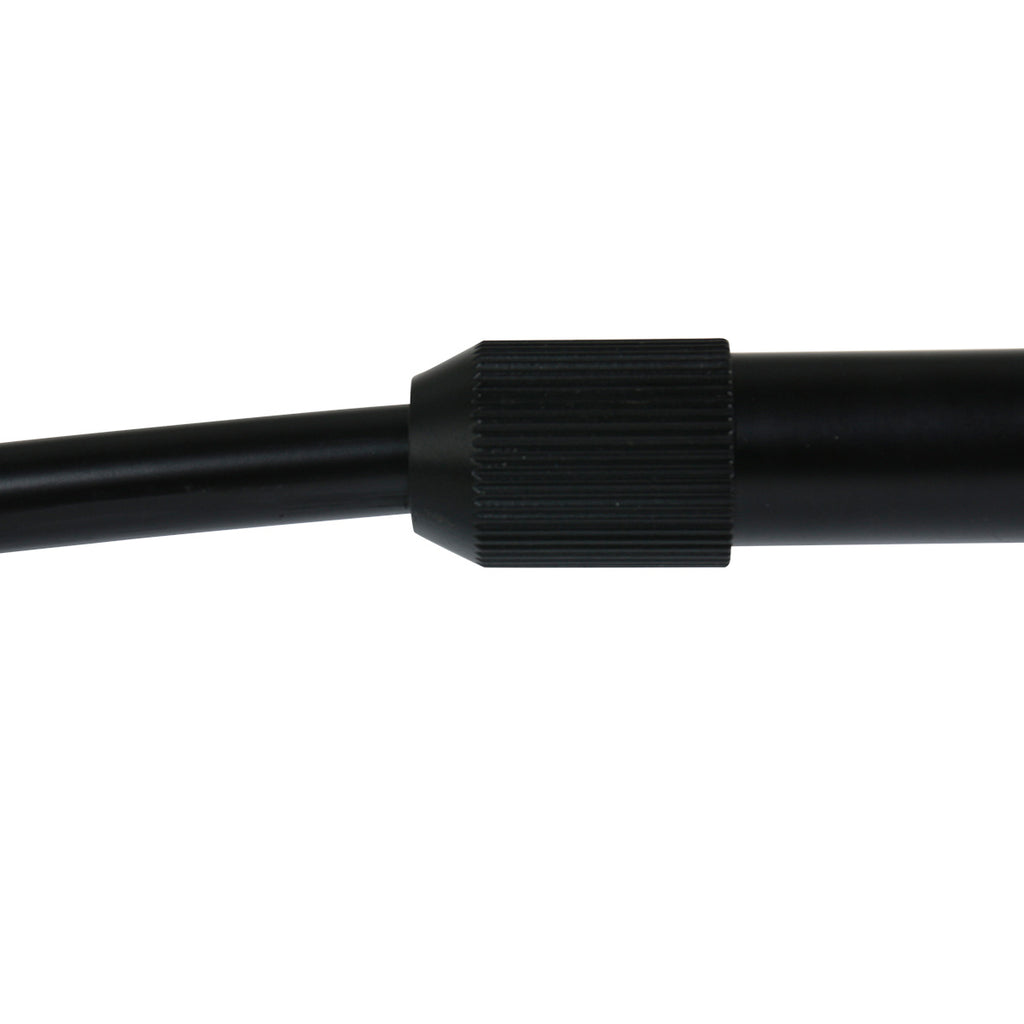 Lampadaire arc métal noir abat-jour bambou naturel ajouré – H240 cm