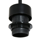 Suspension en rotin naturel ajouré et métal noir – Ø40 cm
