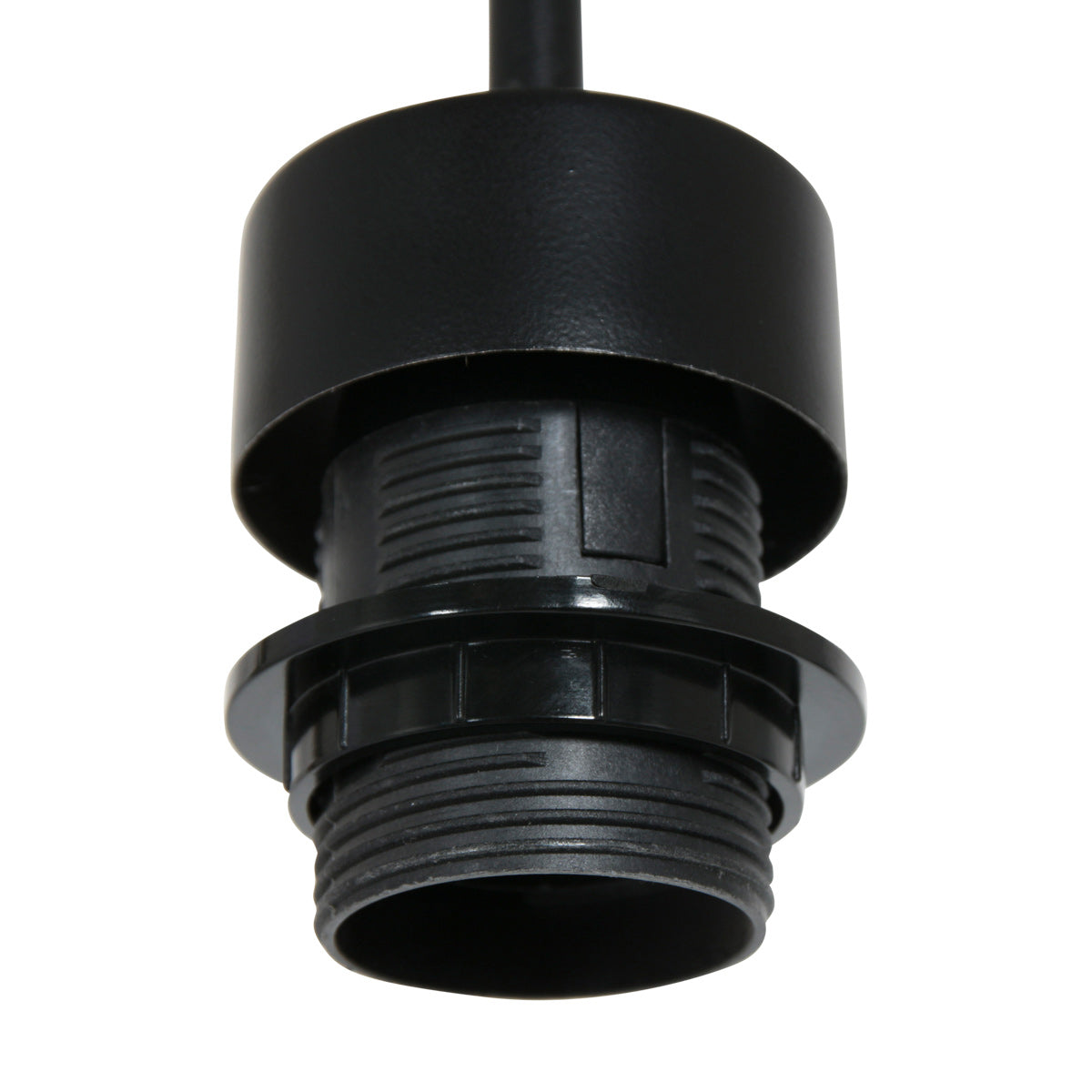 Suspension en rotin naturel ajouré et métal noir – Ø40 cm