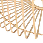 Suspension en rotin naturel ajouré et métal noir – Ø40 cm