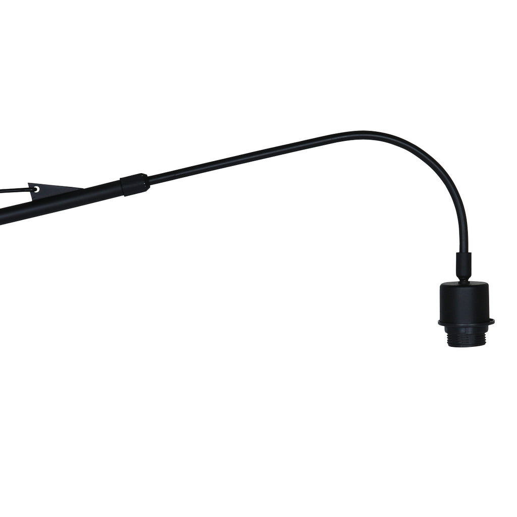Applique murale rotin ajouré naturel et métal noir – Ø50 cm