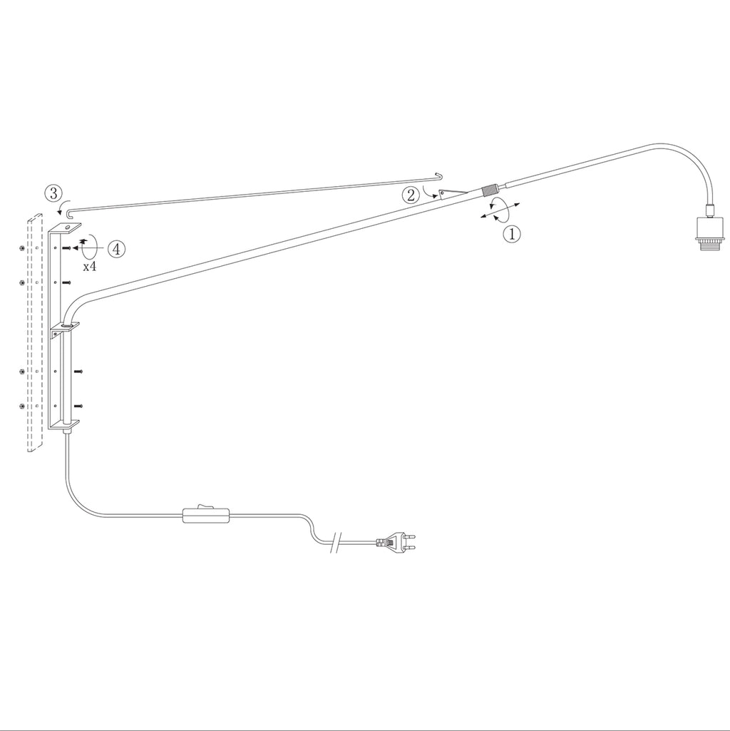 Applique murale rotin ajouré naturel et métal noir – Ø50 cm
