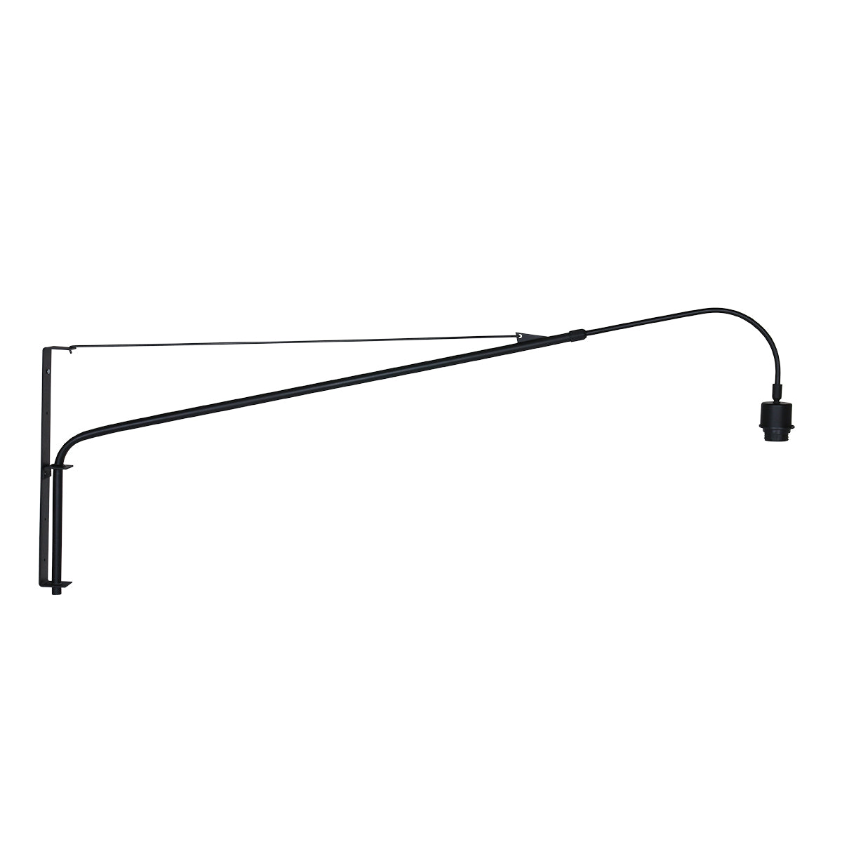 Applique murale rotin ajouré naturel et métal noir – Ø50 cm